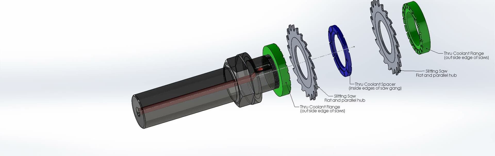 RobbJack Thru-Coolant NAB Precision Saw Arbor