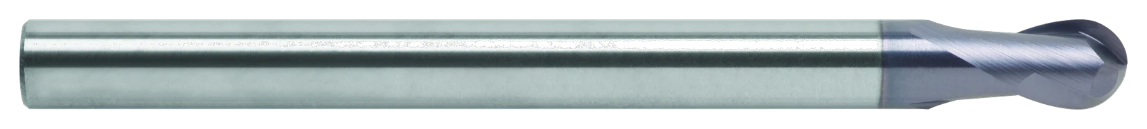 DM Series Style C ball end mill where cutting diameter equals shank diameter