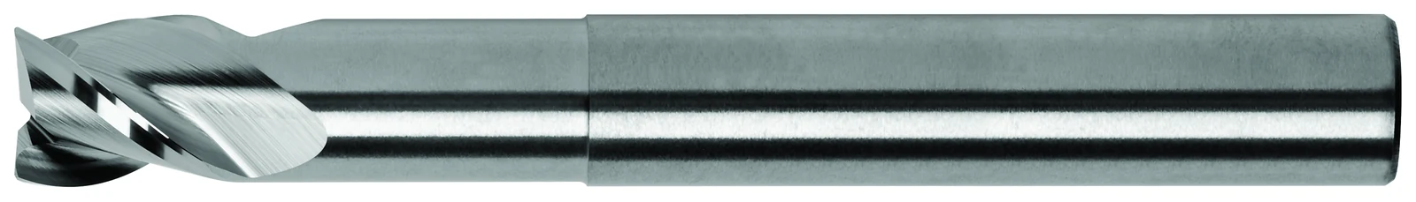 RobbJack FM Series 3-flute high-performance aluminum end mill with necked reach behind the flutes