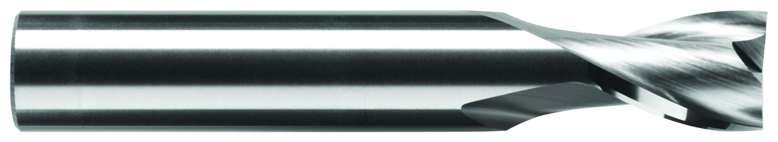 RobbJack S1 stub length C-2 grade carbide end mill for aluminum, square end, 30 degree helix