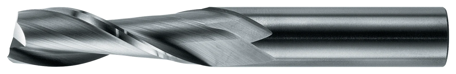 RobbJack WU1-203 two flute solid carbide upshear spiral router, standard length, 1/2 inch diameter