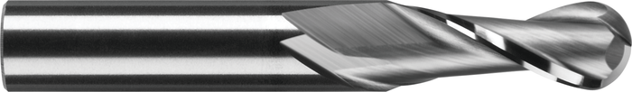 2 Flute Tuffy Ball End Standard Length Tuffy Grade Carbide End Mill — B-203-03