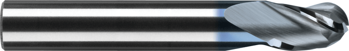 3 Flute Ball End Stub Length Tuffy Grade Carbide End Mill with Hone — B-300-04