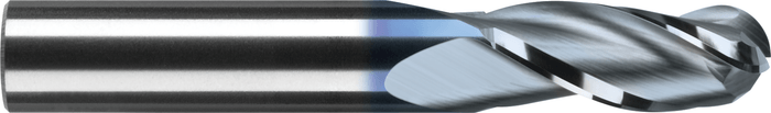 3 Flute Ball End Standard Length Tuffy Grade Carbide End Mill with Hone — B-330-06