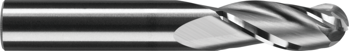 3 Flute Ball End Standard Length Metric Tuffy Grade Carbide End Mill — MB-333-02