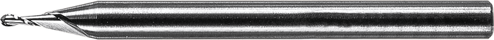 2 Flute Ball End Standard Length Metric Tuffy Grade Miniature End Mill — MSR-2-080-BN