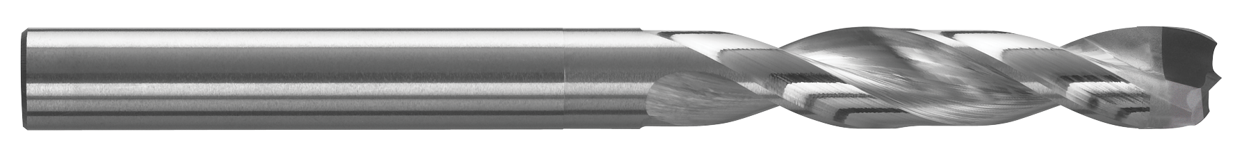 PCD Diamond Drill Solid PCD Tip Standard Length W Point  for CFRP and Composites — PCD-11987-1655
